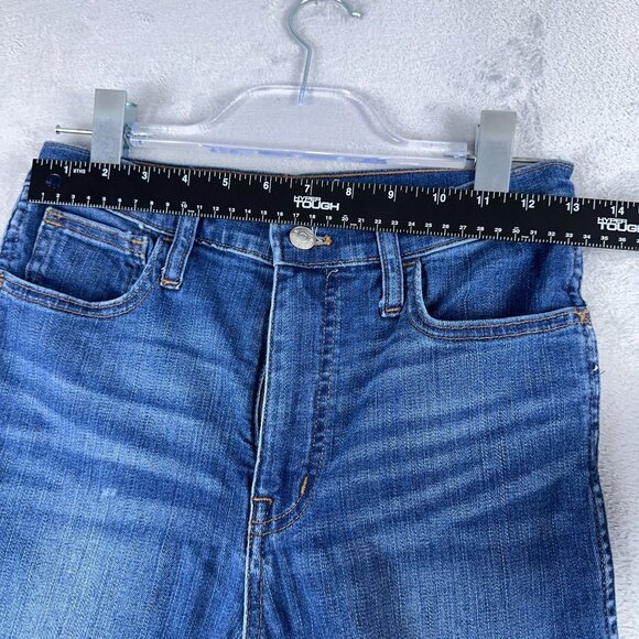 Madewell 10" High-Rise Roadtripper Jeans Raw-Hem Womens Waterford Wash Size W26 - Picture 8 of 12